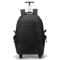 New Men business Trolley backpack boarding suitcase back pull dual-use boy Multifunction trolley travel bag waterproof luggage