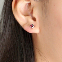 Anting Stud Wanita Perak 925 Asli 925 Garnet Minolito