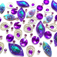 NEW Mix Loose Clothes Rhinestones Crystals Stones Strass Beads Sew on Clothing Patches Bags Shoes Wigs Watch Accessories