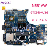 N551VW Mainboard i5/ i7CPU GTX960M/2G/4GB Laptop Motherboard Test Ok Used