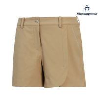 【Munsingwear】企鵝牌 女款棕色不對稱交叉設計短褲 MLRL8501