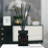 1 Set Empty Aroma Diffuser Bottle Rattan Reed Diffuser Sticks Fireless Aromatherapy Essential Oil Diffuser Rods (100ml)