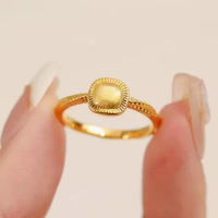 24k pure gold finger rings for women 999 real gold wedding ring about 1gram stamp 999 gold wedding jewelry