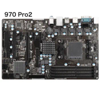 For ASRock 970 Pro2 Desktop Motherboard 32GB PCI-E2.0 AM3+ AM3 DDR3 ATX Mainboard 100% Tested OK Fully Work Free Shipping