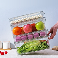 冰箱收納盒蔬菜保鮮盒廚房儲物冷凍收納盒長方形抽屜式餃子盒