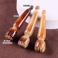 牛角蓮蓬按摩棒頭部按摩點穴通用臉部經絡蓮蓬按摩梳撥筋棒