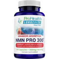 美國ProHealth NMN PRO 300mg煙酰胺補充劑 NAD+復基因年輕態30粒/60粒