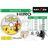 Senar PE Kaizen Hiro X8 100M Dark Green / White / Yellow | Connecting Spool | Super PE | Max Power |