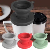 Collapsible Pour Over Coffee Dripper Silicone Reusable Pour Over Coffee Maker for Camping Business Trip Home and traveling
