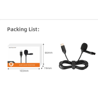 Sunnylife Lavalier Microphone For Insta360 X4 Lavalier Microphone Sports Camera Recording Mic Typec 