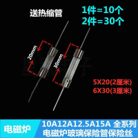12.5A F12.5L 250V 5X20 Suitable for Induction Cooker Fuse Tube 6*30MM with Lead Pins