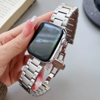 Luxury Stainless Steel Band For Apple Watch Ultra 2 49mm 41mm 45mm Business Metal Strap For iwatch Series 9 8 7 SE Link Bracelet
