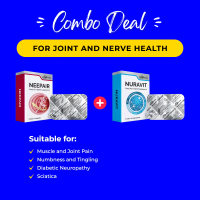 [Combo Deal] Eldon Neepair Capsule 3x10s + Eldon Nutrition Nuravit Capsule 3x10s for pain relief wit