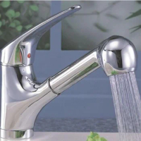 Kitchen Sink Faucet New Style Home Galley Tap Spray Pool Chrome Sprayer Shower Pull Out Convenient Practical Replacement Head