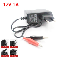 DC 12V 1A 1000ma 220V Motor 4ah 7ah 10ah 12ah 20ah Moto 12 Volt 1A Smart Lead Acid AGM GEL Car Motorcycle Battery Power Charger