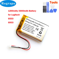 New 1200mAh/3000mAh 533-000132 Li-Polymer Battery For Logitech G533, G933
