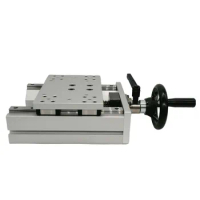 X-Axis Hand Screw Slide Kue20a Trapezoidal Guideway Type Slider Aluminum Alloy Precision Mobile Platform