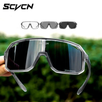 SCVCN Photochromic Cycling Glasses Bike Mountain Bicycle Golf UV400 Sunglasses Sport Protection Glasses for Men Women Baseball