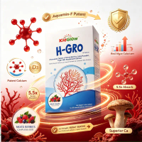 【Buy 3 get 1 free】KidGlow H-GRO Height Booster Calcium 30 Chewable Tablets | Tiger Milk Mushroom Mix