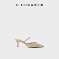 CHARLES&amp;KEITH24 New spring CK1-60920363 pointy monosyllabic Muller slippers with stilettos