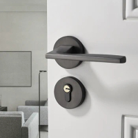 Zinc Alloy Safety Anti-theft Door Lock Bedroom Silent Lock Core Mechanical Split Locks Indoor Furniture Door Handle Lockset