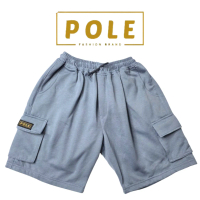 POLE Celana Pendek Cargo Jumbo Pria Adem Bahan Fleece Keren Original by Pole Fashion