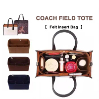 Felt Insert Bag For COACH FIELD TOTE Organizer Makeup Handbag Organizer Travel Inner Purse Portable Cosmetic Bags