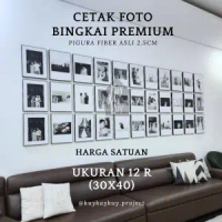 COD Cetak Foto 12R (30X40cm) Foto Wedding Keluarga Pernikahan Bingkai Pigura Frame Exclusive Tanpa P