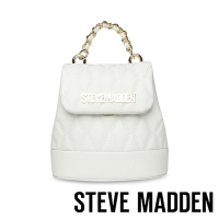 STEVE MADDEN-BCHERISH 菱格紋鍊條後背包-白色