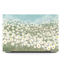 For Macbook Air 13 Inch Case M3 M2 Laptop for Macbook Pro 14 Case M1 2021 Cover 2024 2023 2022 2020 Blooming White Daisy Flower