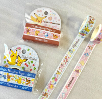 日本限定 Pokemon 寶可夢 紙膠帶 15mmx3m 皮卡丘 神奇寶貝 裝飾＊夏日微風＊