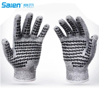 Cutting Protective Gloves-High Performance Level5Protection,EN388 Certified Hand Protection Silicone Non-Slip Gloves for Fishing
