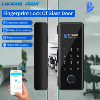 Smart Lock For Glass Door Wooden Door Wifi TTLOCK Smart Biometric Fingerprint Lock Electronic Door Lock Digital Lock Drill free