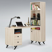 肯恩5尺L型組合書桌櫃-雪松色❘書桌/工作桌/辦公桌/免運/專人配送【YoStyle】