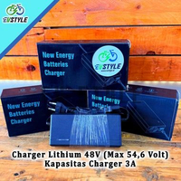 Charger Baterai Lithium 48v (Maximal 54.6v) Charger 48v - 3 Ampere