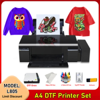 A4 DTF Printer for Epson L805 DTF Printer Bundle with DTF Oven Direct Transfer Film Printer A4 DTF Printing Machine for T shirt