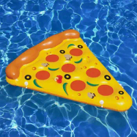Inflatable Swimming Floating Pizza Pool Float For Adult Outdoor Foldable Water Hammock Mattress Circle Rubber Inflating Summer