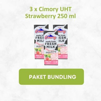 Bundling Cimory UHT 3 x UHT Strawberry 250 ml