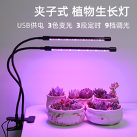 植物燈生長燈仿太陽全光譜USB夾子家用上色日照紅光多肉燈補光燈【林之舍】