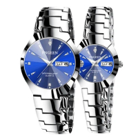 2024 FNGEEN 5808 Relogio Feminino Couple Watch Men Quartz watch for Lovers Luxury Womens wristwatch Stainless Steel Waterproof