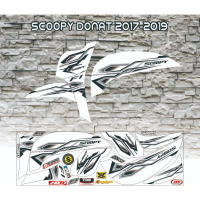 SETIKER MOTIP STRIPING MOTOR HONDA SCOOPI DONAT SCOOPY 2017 VARIASI SCOOPY DONAT FI STIKER MOTOR SCO