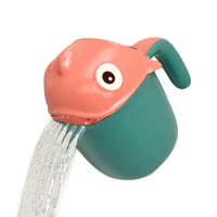Baby Bath Shower Head Rinse Cup Cartoon Shark Cute Shower Washing Bathroom Accessories Bathing Toys
