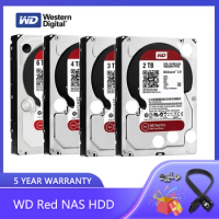 Original Western Digital WD Red NAS 1TB 2TB 3TB 4TB 6TB Hard Disk Drive 3.5" 5400RPM For Network Storage Personal Cloud Server
