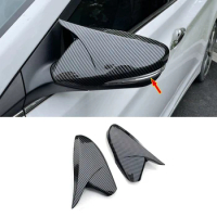 Carbon Black Car Side Door Rearview Turning Mirror Sticker Cover Trim For Hyundai Elantra Accent I30 Veloster 2011 - 2015