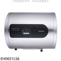 櫻花【EH0651LS6】6加侖倍容定溫橫掛式儲熱式電熱水器(全省安裝)(送5%購物金)