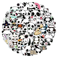 Stiker Cutting PANDA Lucu Gemoy Cute Vinyl Stiker Koper Laptop Dan Lainnya