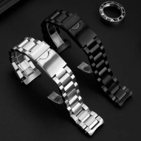 Watchband for Tissot 1853 Saga series T125.617A original steel strip metal watch strap men's bracelet 22mm wristband Curved end