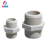 2pcs Water Pipe Fitting PVC-U Male Thread Connectors 20/25/32mm Pipe Joint UPVC Plastic Water Supply Pipe Joint Fitting