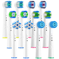 Toothbrush Heads Compatible with Most Braun Oral B Electric Toothbrushes,Pack of 12 Replacement Toothbrush Head