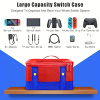 Storage Carrying Bag Compatible With Nintendo Switch/ OLED Soft Shell Protective Travel Case For Console Pro Controller